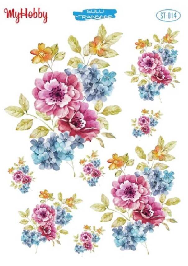 My Hobby Çiçek Desenli Sulu Transfer ST-014 - 1