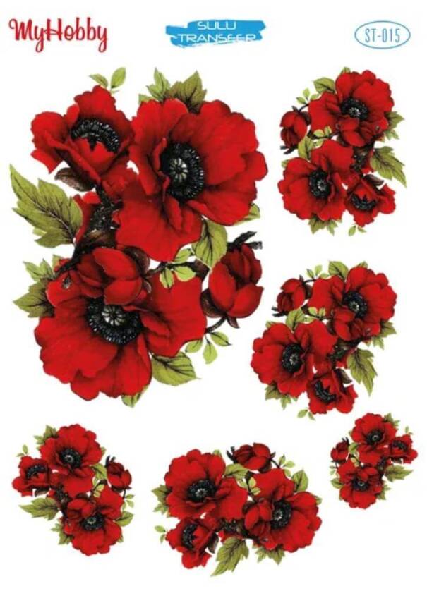 My Hobby Çiçek Desenli Sulu Transfer ST-015 - 1