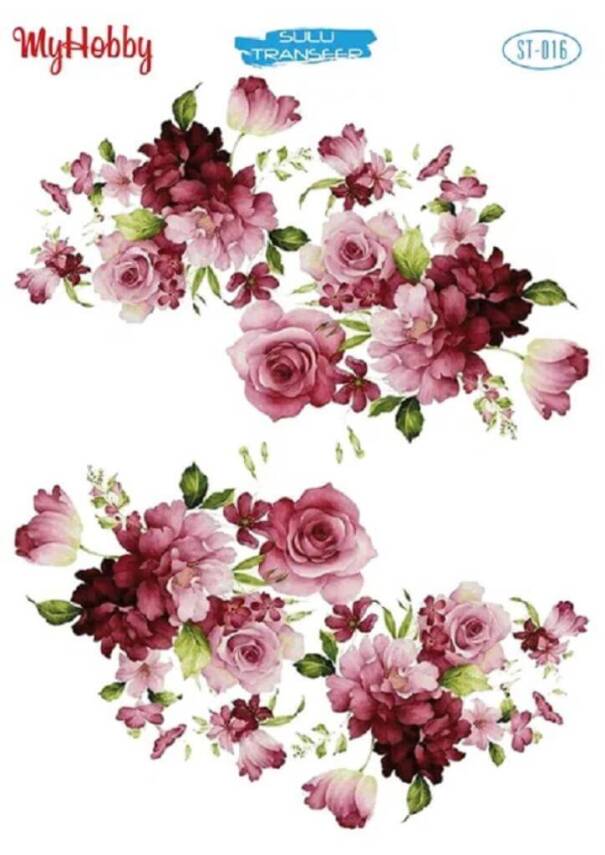 My Hobby Çiçek Desenli Sulu Transfer ST-016 - 1