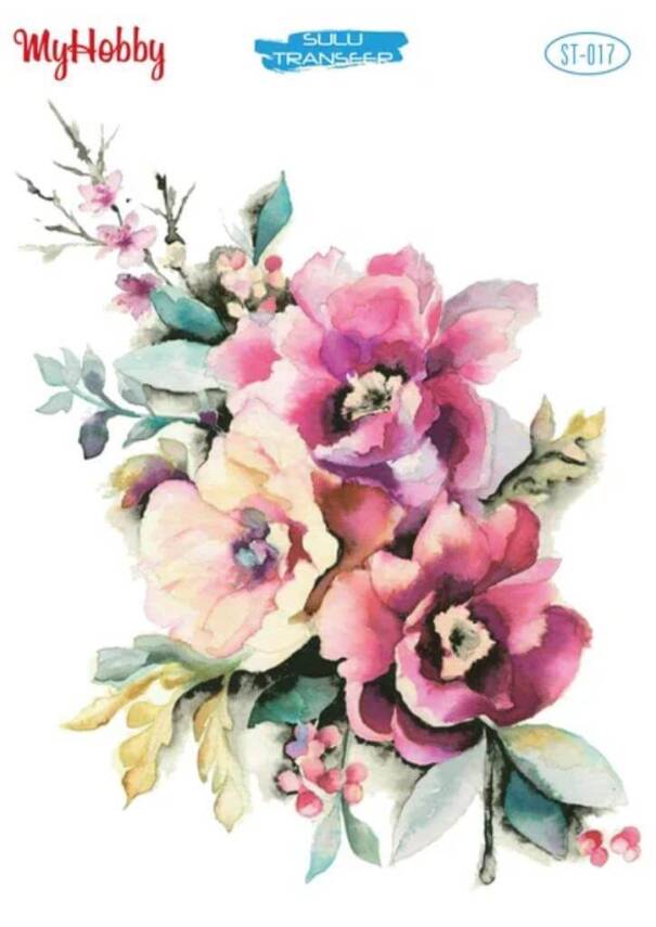 My Hobby Çiçek Desenli Sulu Transfer ST-017 - 1