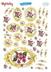 My Hobby Çiçek Desenli Sulu Transfer ST-019 - MyHobby
