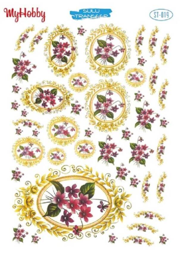 My Hobby Çiçek Desenli Sulu Transfer ST-019 - 1