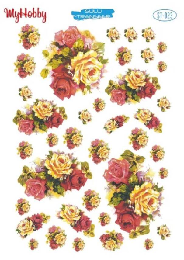 My Hobby Çiçek Desenli Sulu Transfer ST-023 - 1