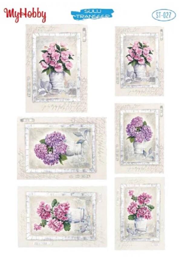 My Hobby Çiçek Desenli Sulu Transfer ST-027 - 1