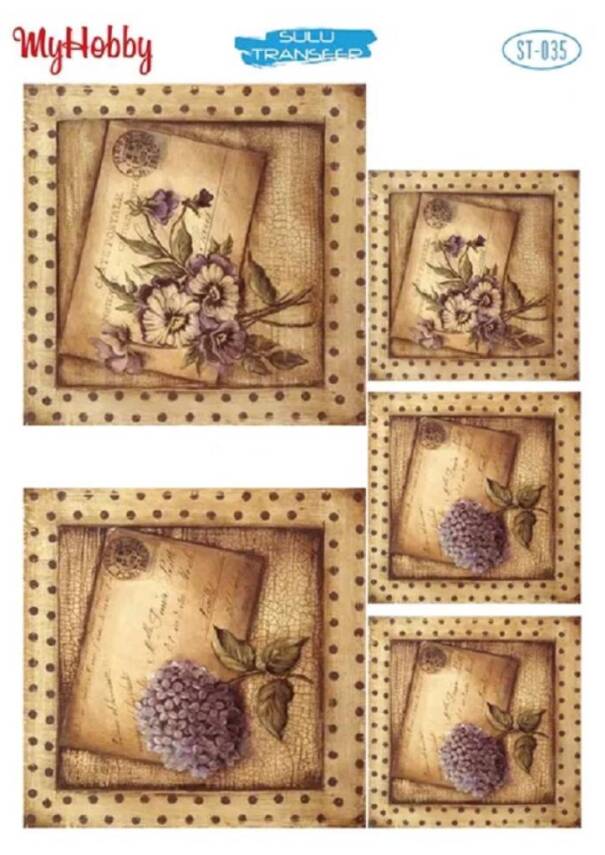 My Hobby Çiçek Desenli Sulu Transfer ST-035 - 1