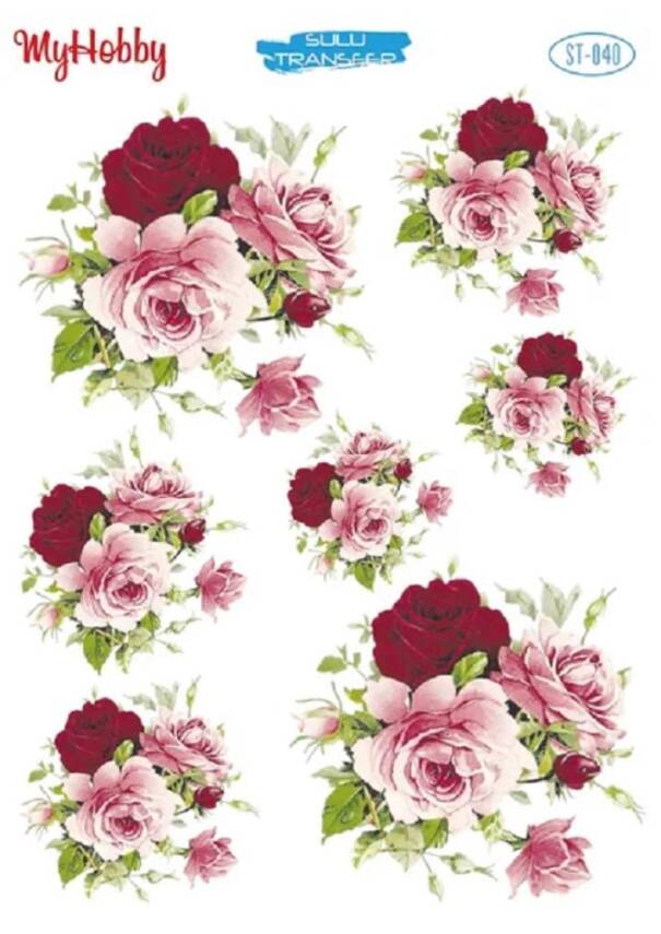 My Hobby Çiçek Desenli Sulu Transfer ST-040 - 1