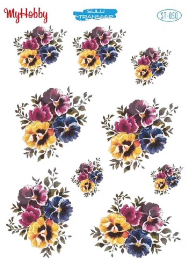 My Hobby Çiçek Desenli Sulu Transfer ST-050 - 1