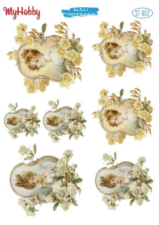 My Hobby Çiçek Desenli Sulu Transfer ST-052 - 1