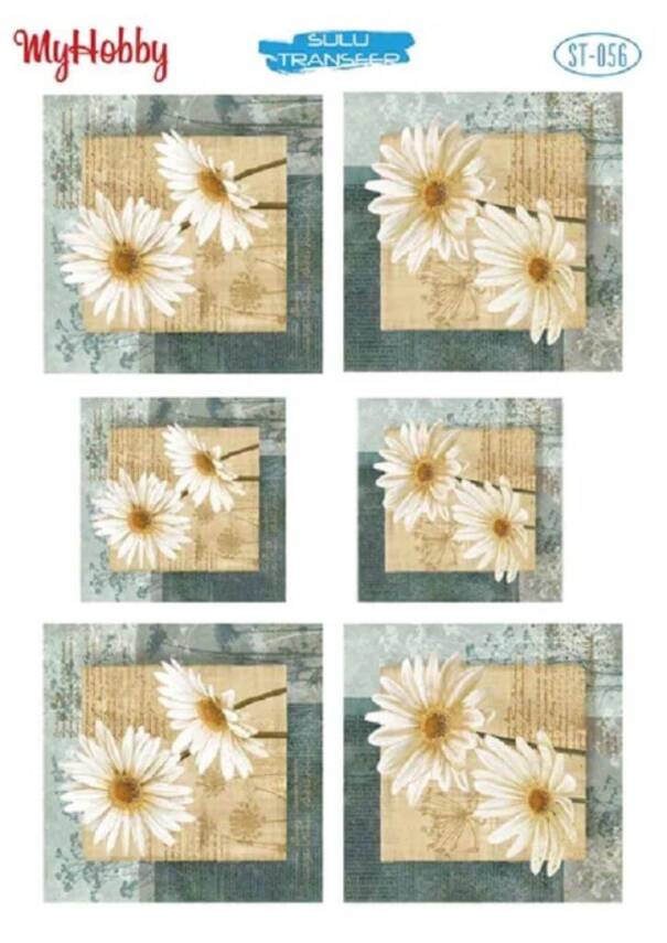 My Hobby Çiçek Desenli Sulu Transfer ST-056 - 1