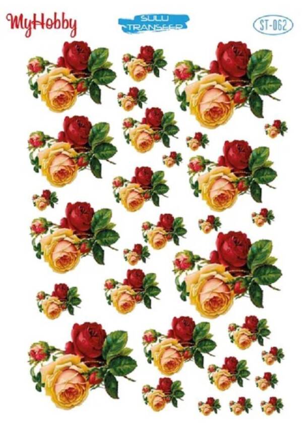 My Hobby Çiçek Desenli Sulu Transfer ST-062 - 1