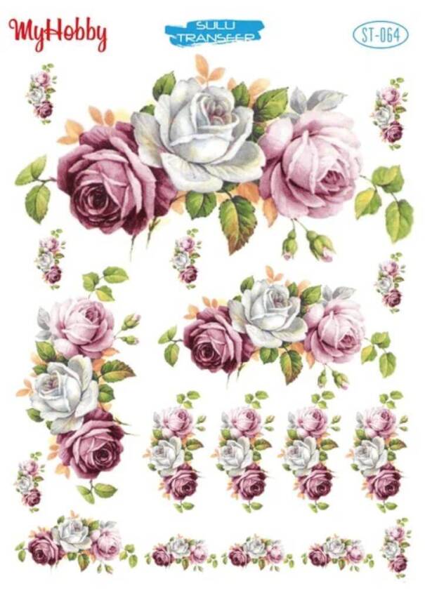 My Hobby Çiçek Desenli Sulu Transfer ST-064 - 1