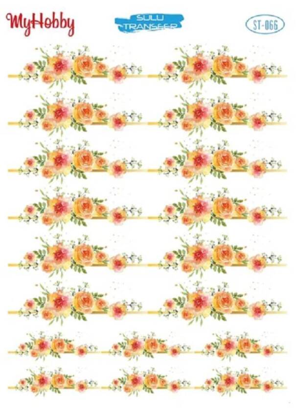 My Hobby Çiçek Desenli Sulu Transfer ST-066 - 1