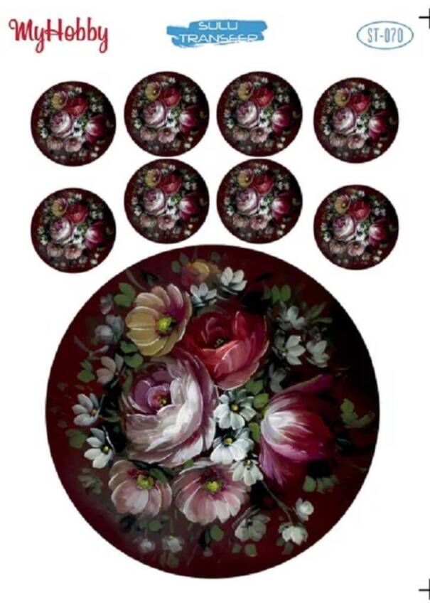 My Hobby Çiçek Desenli Sulu Transfer ST-070 - 1