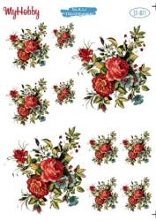 My Hobby Çiçek Desenli Sulu Transfer ST-071 - MyHobby