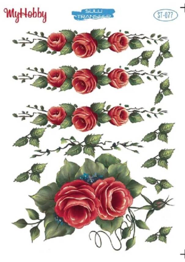 My Hobby Çiçek Desenli Sulu Transfer ST-077 - 1