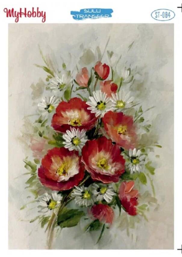 My Hobby Çiçek Desenli Sulu Transfer ST-084 - 1