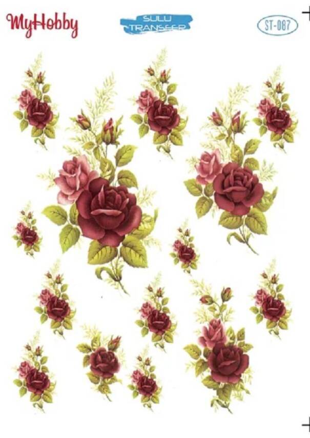 My Hobby Çiçek Desenli Sulu Transfer ST-087 - 1