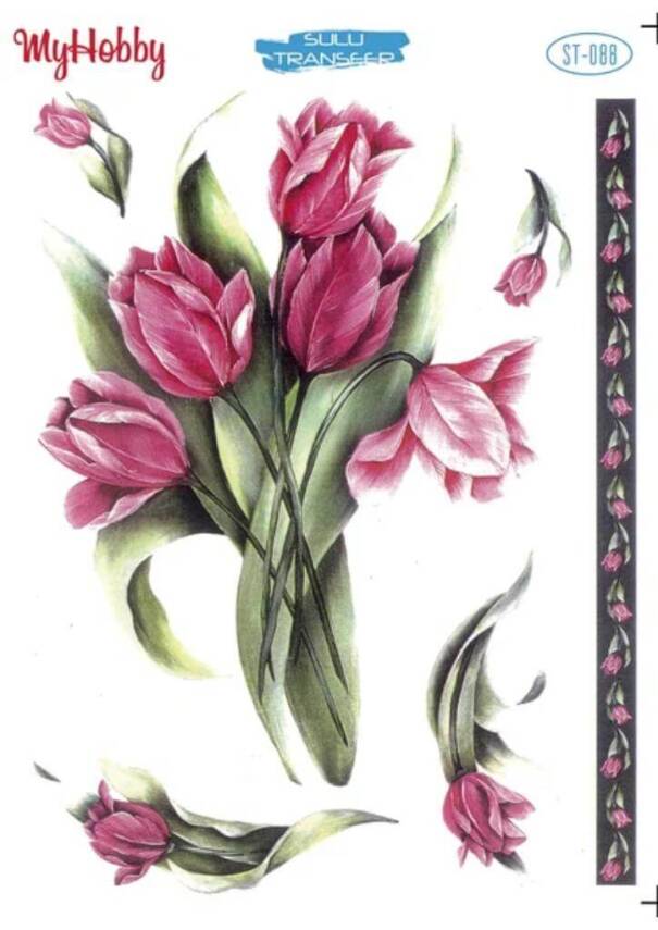 My Hobby Çiçek Desenli Sulu Transfer ST-088 - 1