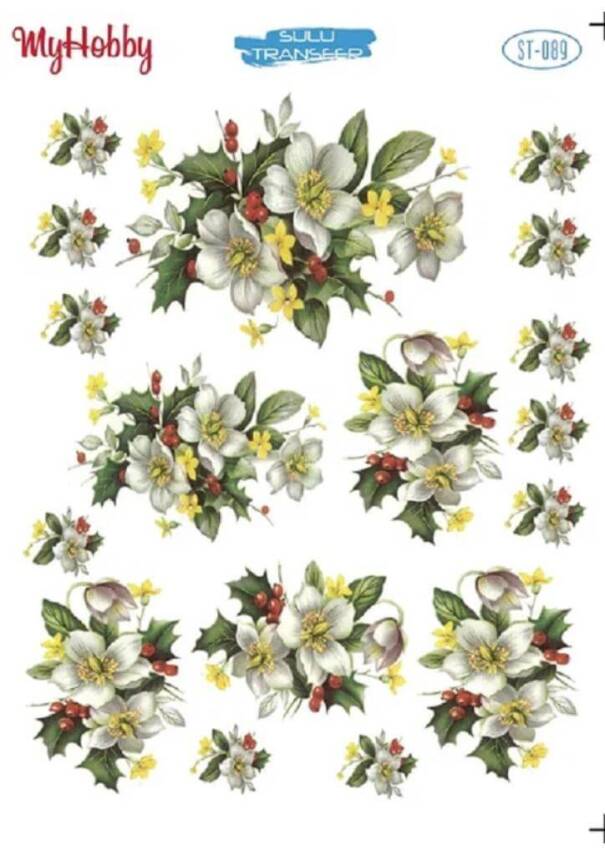 My Hobby Çiçek Desenli Sulu Transfer ST-089 - 1
