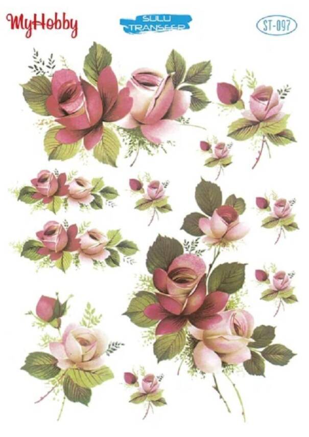 My Hobby Çiçek Desenli Sulu Transfer ST-097 - 1