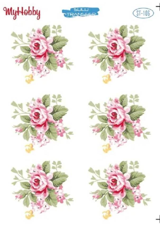 My Hobby Çiçek Desenli Sulu Transfer ST-106 - 1