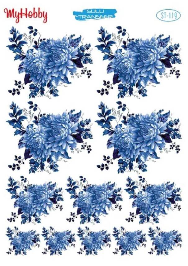 My Hobby Çiçek Desenli Sulu Transfer ST-119 - 1