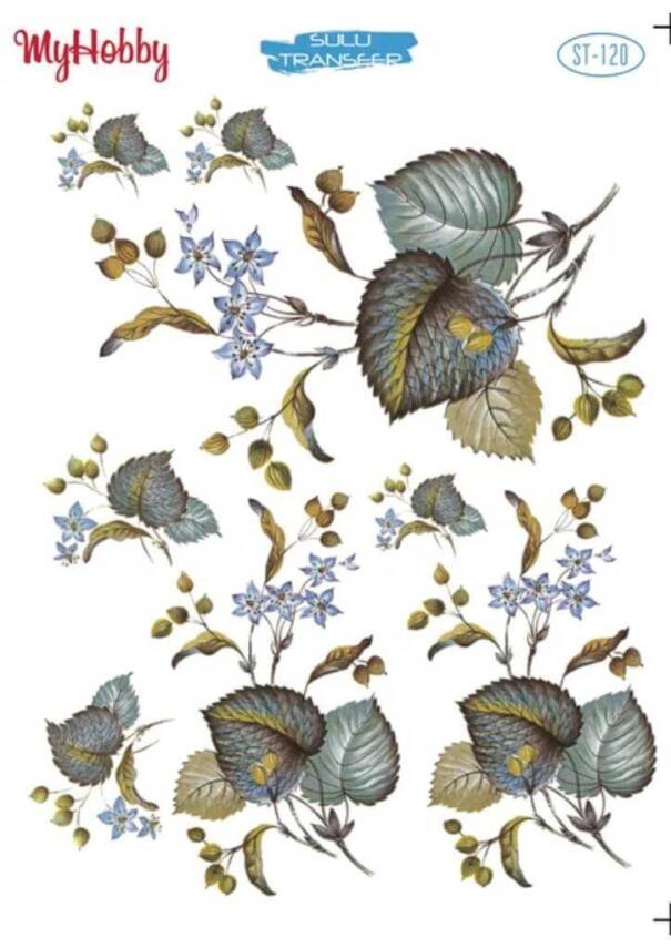 My Hobby Çiçek Desenli Sulu Transfer ST-120 - 1