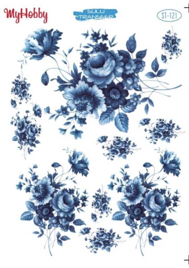 My Hobby Çiçek Desenli Sulu Transfer ST-121 - 1