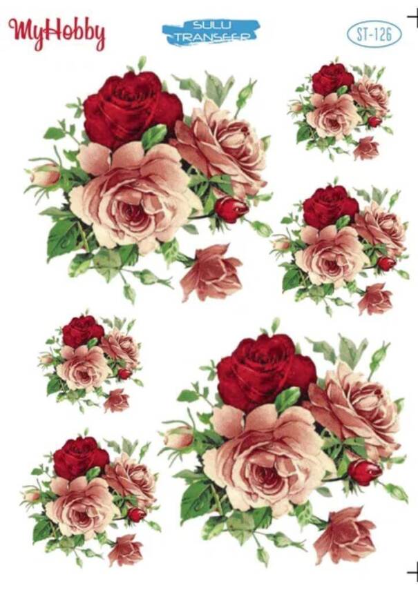 My Hobby Çiçek Desenli Sulu Transfer ST-126 - 1
