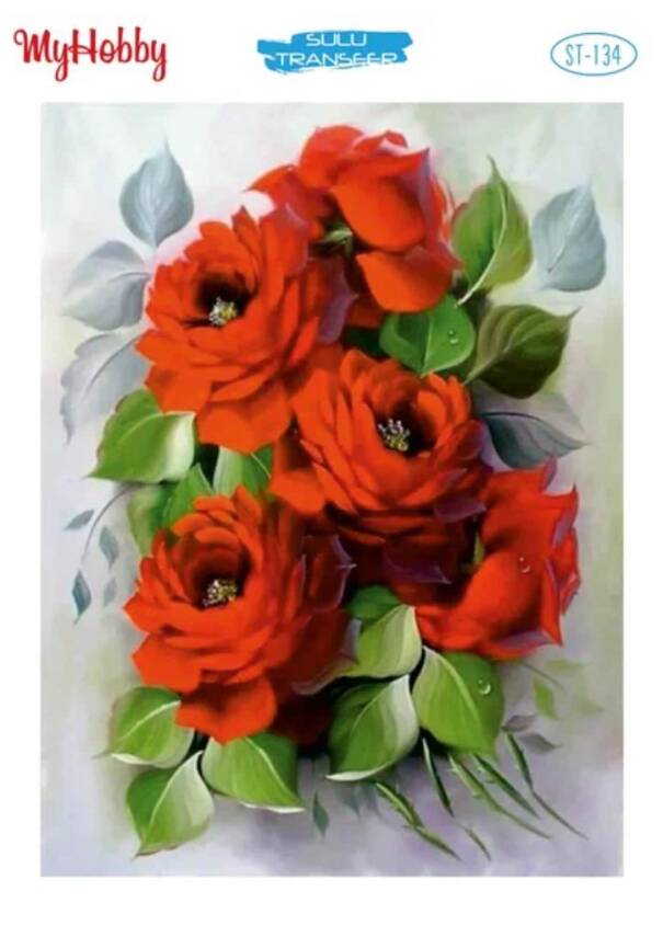 My Hobby Çiçek Desenli Sulu Transfer ST-134 - 1