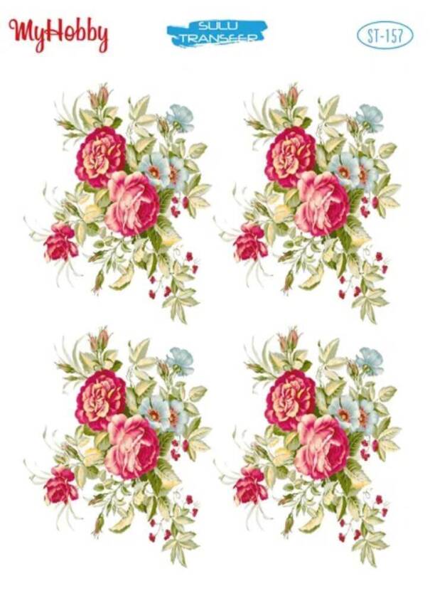 My Hobby Çiçek Desenli Sulu Transfer ST-157 - 1