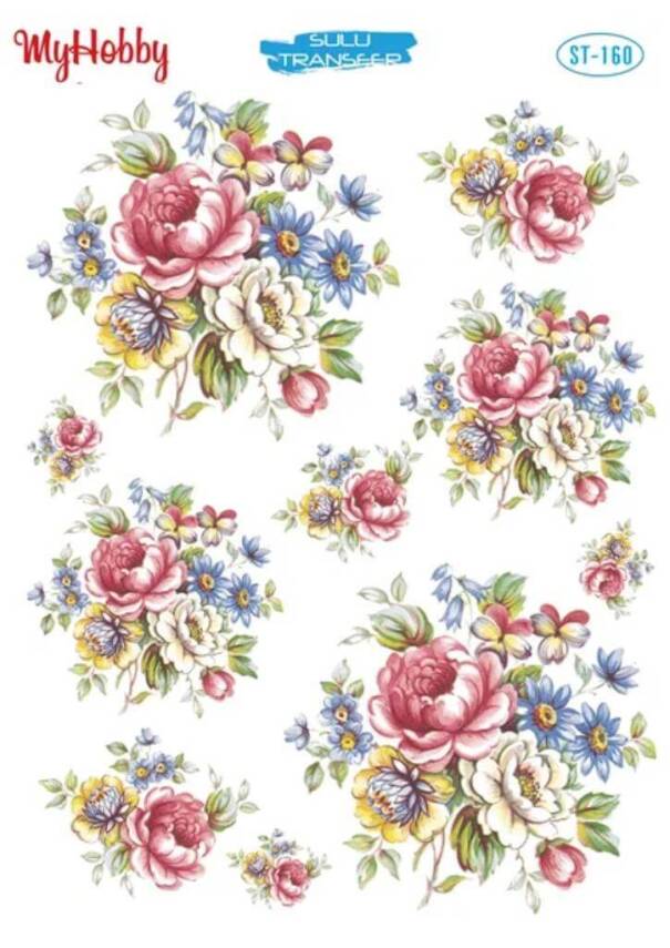 My Hobby Çiçek Desenli Sulu Transfer ST-160 - 1