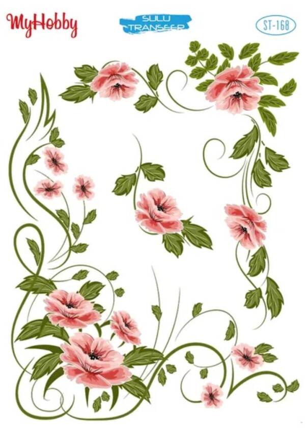 My Hobby Çiçek Desenli Sulu Transfer ST-168 - 1