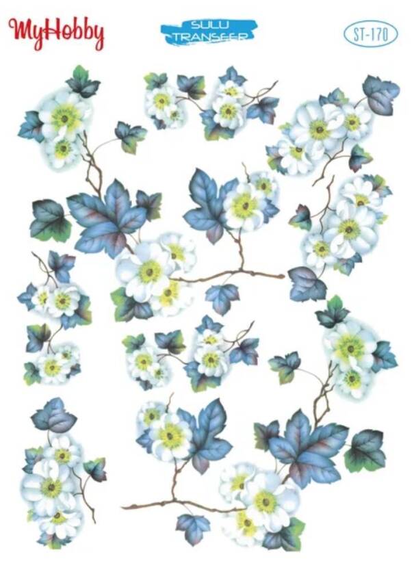 My Hobby Çiçek Desenli Sulu Transfer ST-170 - 1