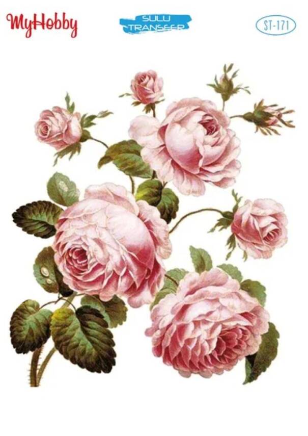 My Hobby Çiçek Desenli Sulu Transfer ST-171 - 1