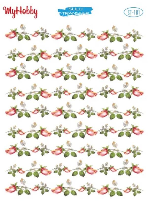 My Hobby Çiçek Desenli Sulu Transfer ST-181 - 1