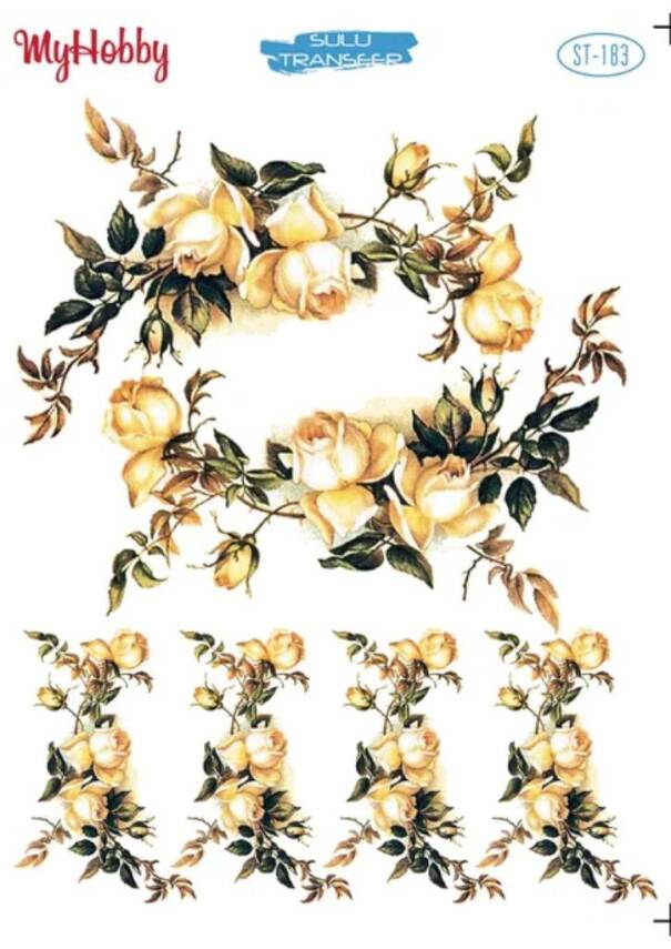 My Hobby Çiçek Desenli Sulu Transfer ST-183 - 1