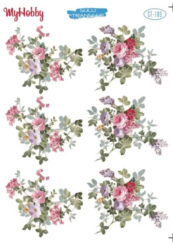 My Hobby Çiçek Desenli Sulu Transfer ST-185 - 1