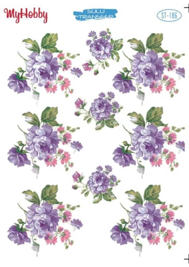 My Hobby Çiçek Desenli Sulu Transfer ST-186 - 1