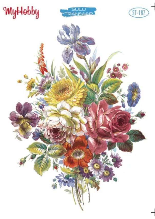 My Hobby Çiçek Desenli Sulu Transfer ST-187 - 1