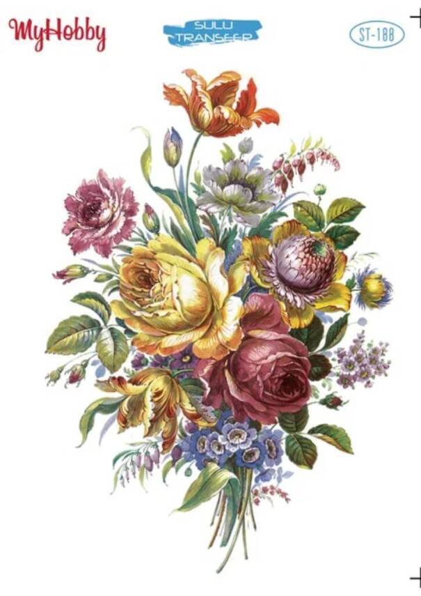 My Hobby Çiçek Desenli Sulu Transfer ST-188 - 1