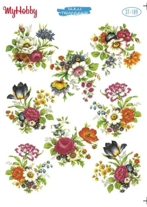 My Hobby Çiçek Desenli Sulu Transfer ST-189 - 1