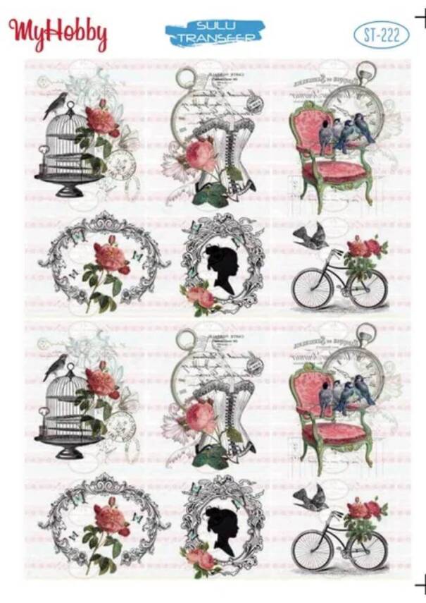 My Hobby Çiçek Desenli Sulu Transfer ST-222 - 1