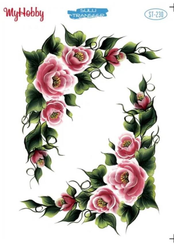 My Hobby Çiçek Desenli Sulu Transfer ST-230 - 1