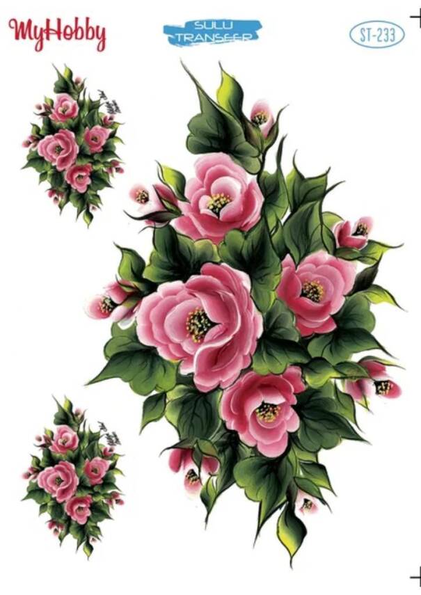 My Hobby Çiçek Desenli Sulu Transfer ST-233 - 1