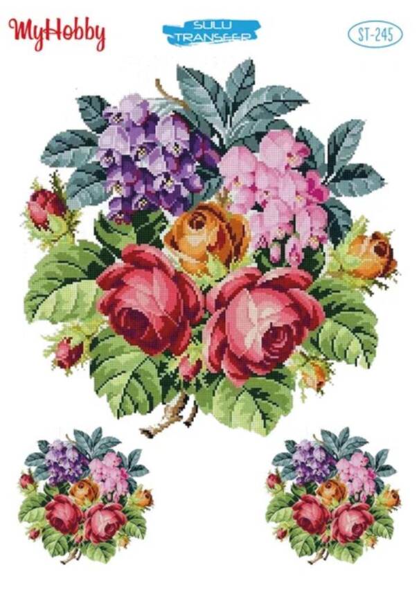 My Hobby Çiçek Desenli Sulu Transfer ST-245 - 1