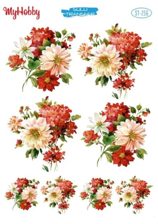 My Hobby Çiçek Desenli Sulu Transfer ST-256 - 1