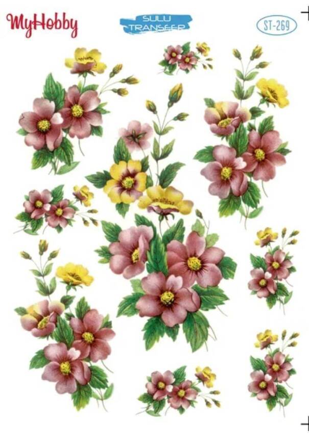 My Hobby Çiçek Desenli Sulu Transfer ST-269 - 1
