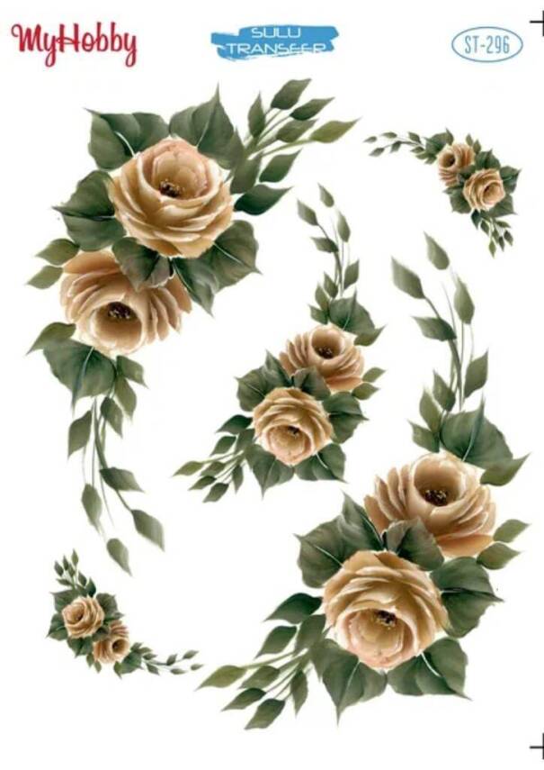 My Hobby Çiçek Desenli Sulu Transfer ST-296 - 1