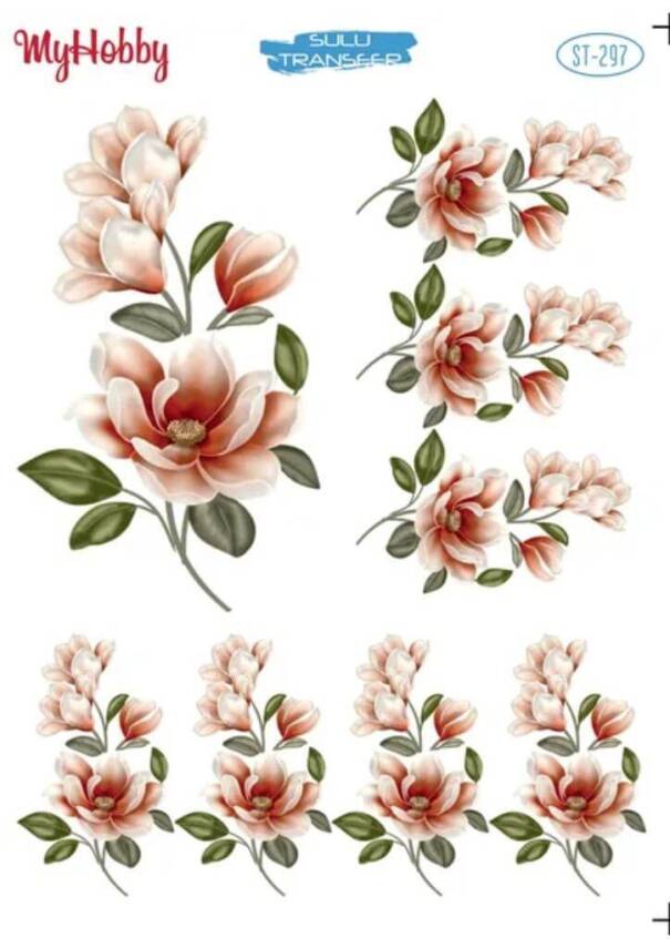 My Hobby Çiçek Desenli Sulu Transfer ST-297 - 1